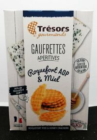 Gaufrettes apéritives Roquefort AOP & Miel 60gr